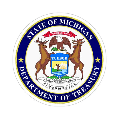 Seal of Michigan Department of Treasury STICKER Vinyl Die-Cut Decal 2 Inch - The Sticker Space
