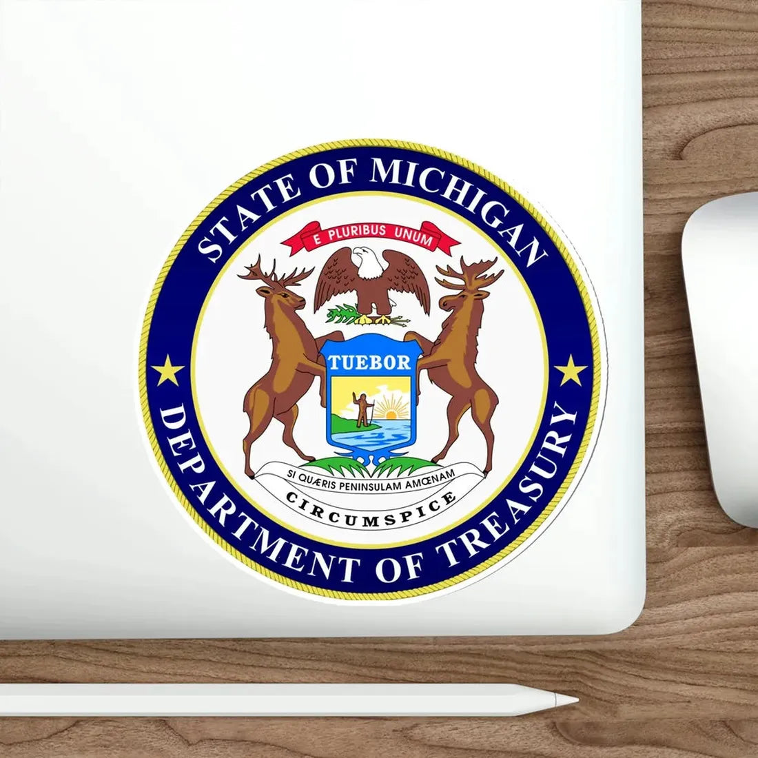 Seal of Michigan Department of Treasury STICKER Vinyl Die-Cut Decal - The Sticker Space