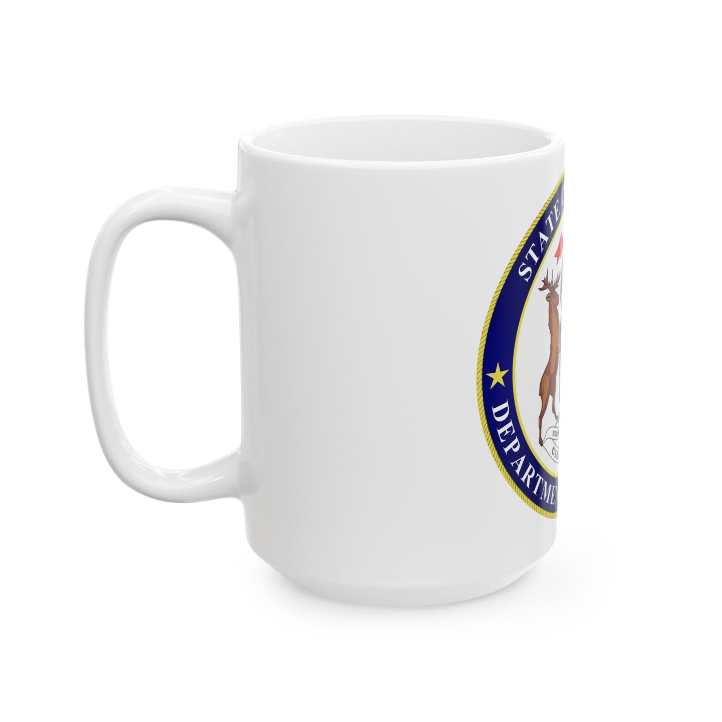 Seal of Michigan Department of Treasury - White Coffee Mug-The Sticker Space