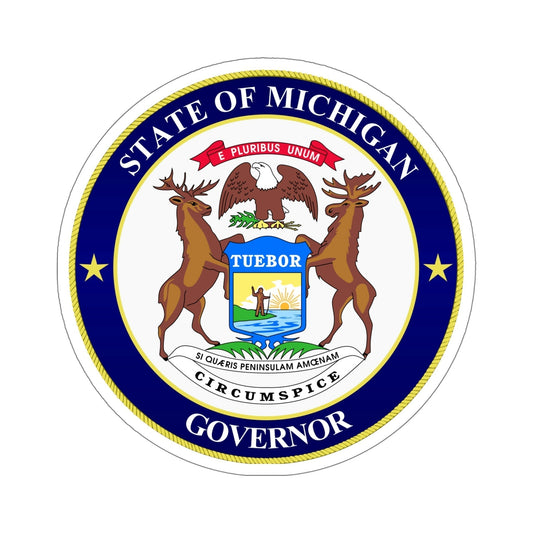 Seal of Michigan Governor STICKER Vinyl Die-Cut Decal-6 Inch-The Sticker Space