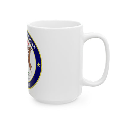 Seal of Michigan Governor - White Coffee Mug-The Sticker Space