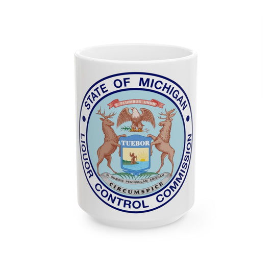 Seal of Michigan Liquor Control Commission - White Coffee Mug-15oz-The Sticker Space