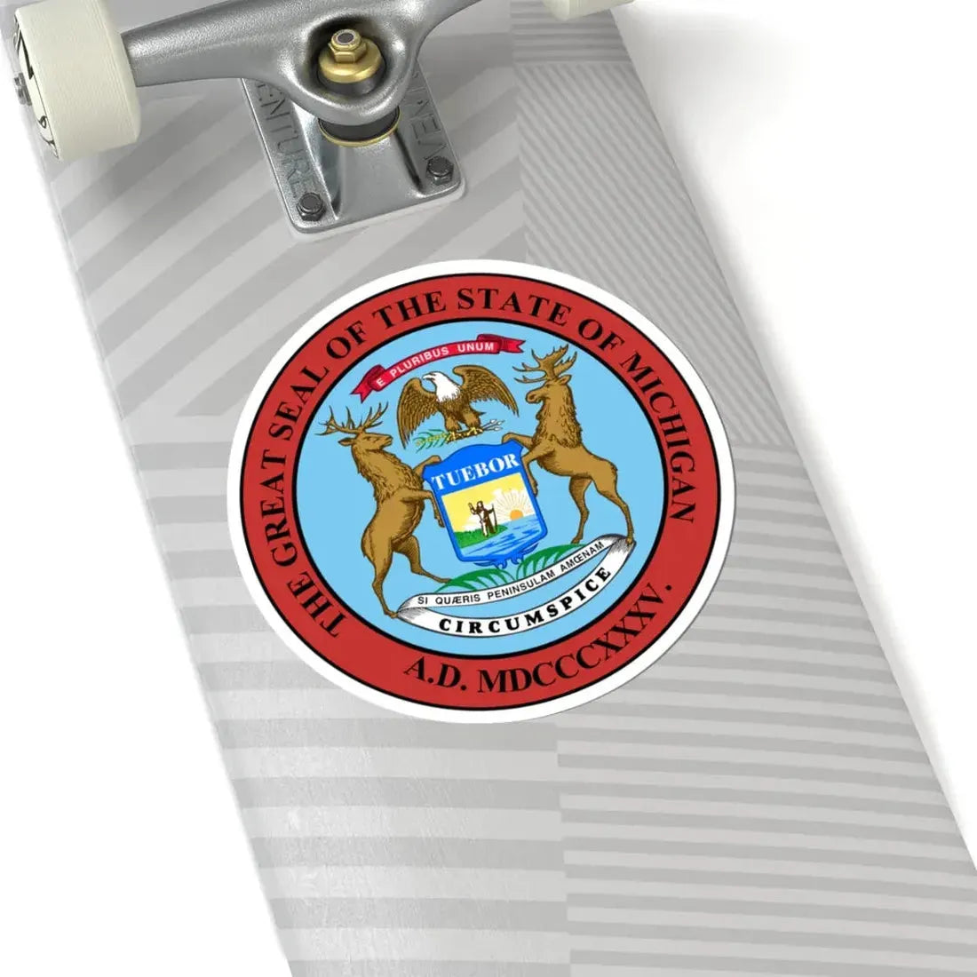 Seal of Michigan (United States) STICKER Vinyl Kiss-Cut Decal - The Sticker Space