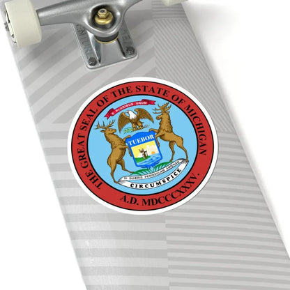Seal of Michigan (United States) STICKER Vinyl Kiss-Cut Decal - The Sticker Space