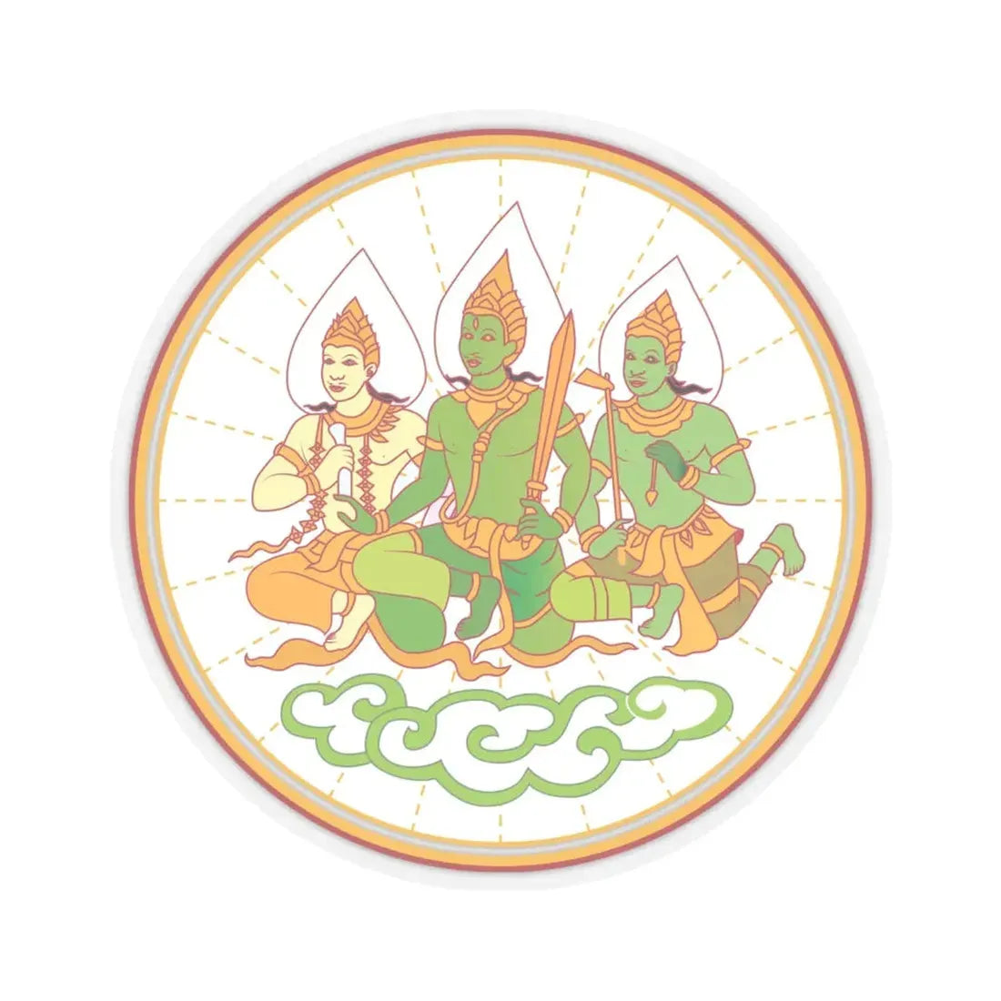 Seal of Ministry of Labour Thailand (Thailand) STICKER Vinyl Kiss-Cut Decal 6 Inch Transparent - The Sticker Space