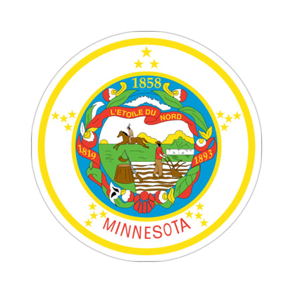 Seal of Minnesota 1858-1971 STICKER Vinyl Die-Cut Decal-2 Inch-The Sticker Space