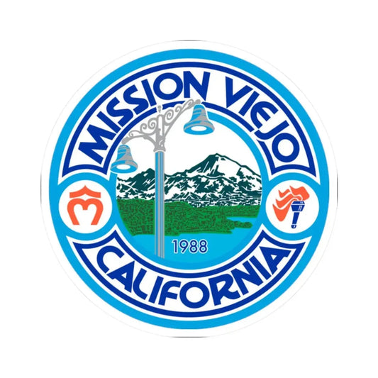 Seal of Mission Viejo California (United States) STICKER Vinyl Kiss-Cut Decal 2 Inch White - The Sticker Space