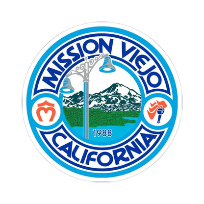 Seal of Mission Viejo California (United States) STICKER Vinyl Kiss-Cut Decal 4 Inch White - The Sticker Space