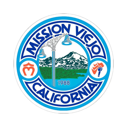 Seal of Mission Viejo California (United States) STICKER Vinyl Kiss-Cut Decal 6 Inch White - The Sticker Space