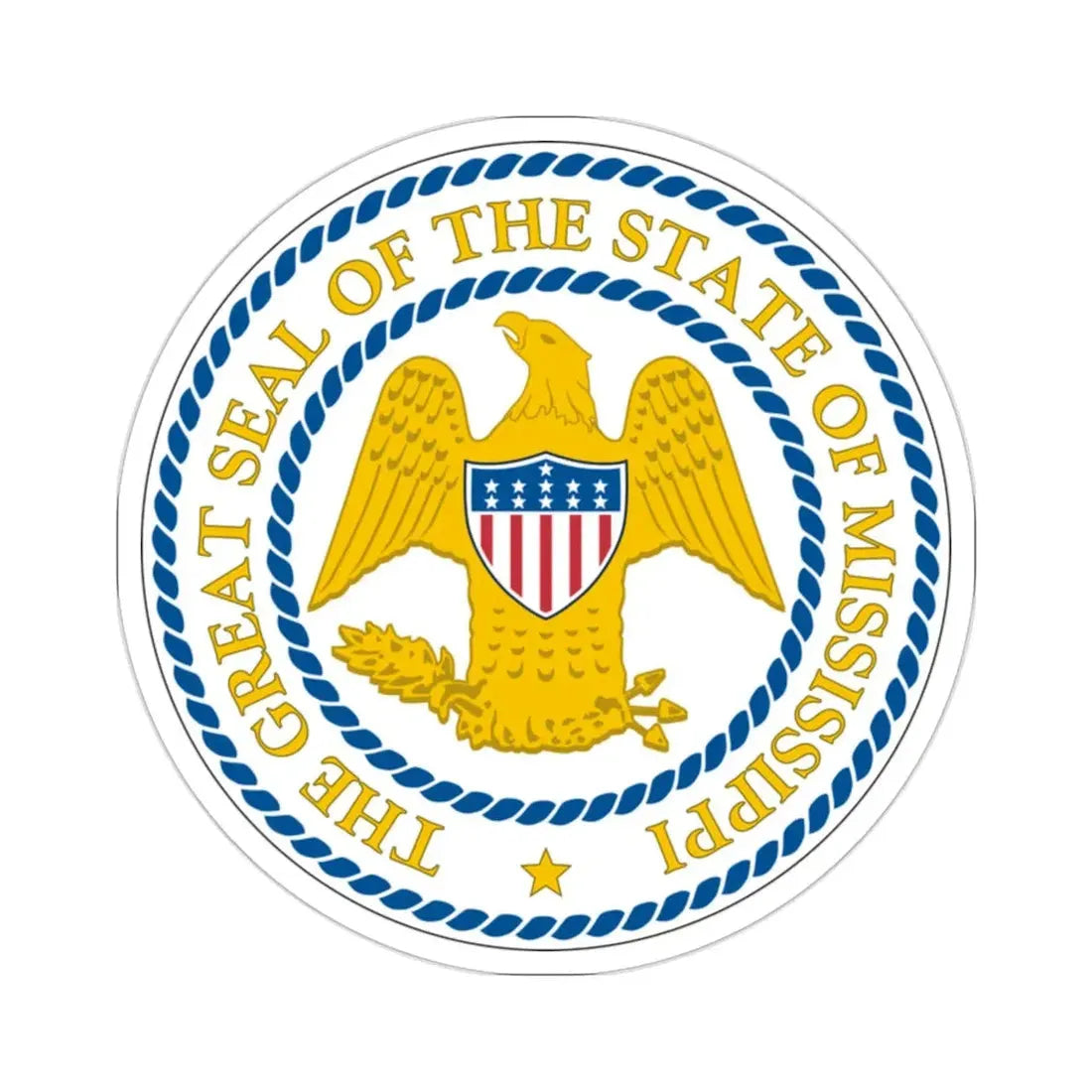 Seal of Mississippi 1879-2014 STICKER Vinyl Die-Cut Decal 2 Inch - The Sticker Space