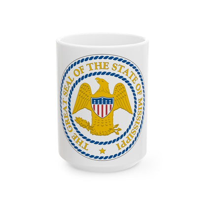 Seal of Mississippi 1879 2014 - White Coffee Mug-15oz-The Sticker Space