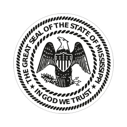 Seal of Mississippi BW STICKER Vinyl Die-Cut Decal 2 Inch - The Sticker Space