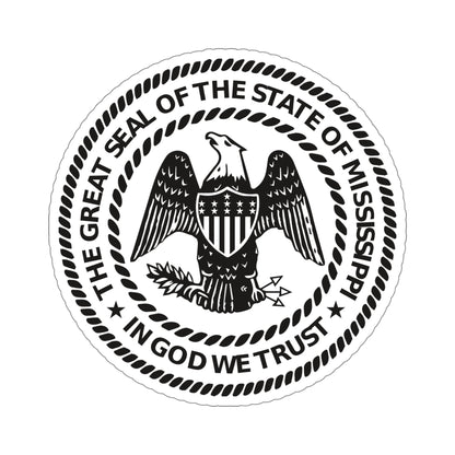 Seal of Mississippi BW STICKER Vinyl Die-Cut Decal-5 Inch-The Sticker Space