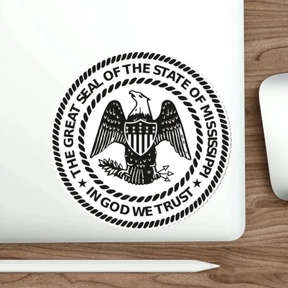 Seal of Mississippi BW STICKER Vinyl Die-Cut Decal - The Sticker Space