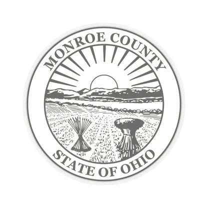 Seal of Monroe County Ohio (United States) STICKER Vinyl Kiss-Cut Decal 4 Inch Transparent - The Sticker Space