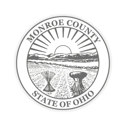 Seal of Monroe County Ohio (United States) STICKER Vinyl Kiss-Cut Decal 6 Inch Transparent - The Sticker Space