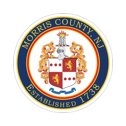 Seal of Morris County, New Jersey USA STICKER Vinyl Die-Cut Decal 2 Inch - The Sticker Space
