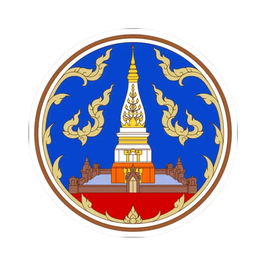 Seal of Nakhon Phanom Province color version (Thailand) STICKER Vinyl Kiss-Cut Decal 2 Inch White - The Sticker Space