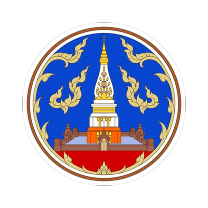 Seal of Nakhon Phanom Province color version (Thailand) STICKER Vinyl Kiss-Cut Decal 3 Inch White - The Sticker Space