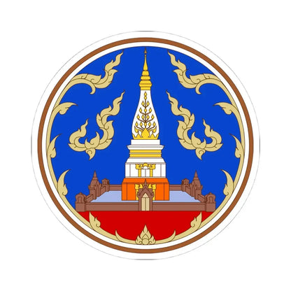 Seal of Nakhon Phanom Province color version (Thailand) STICKER Vinyl Kiss-Cut Decal 4 Inch White - The Sticker Space