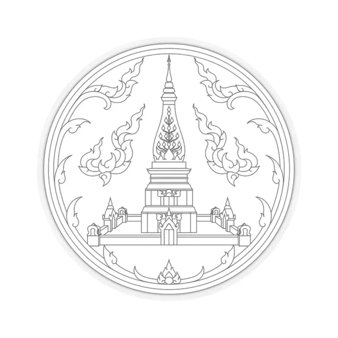 Seal of Nakhon Phanom Province (Thailand) STICKER Vinyl Kiss-Cut Decal 2 Inch Transparent - The Sticker Space