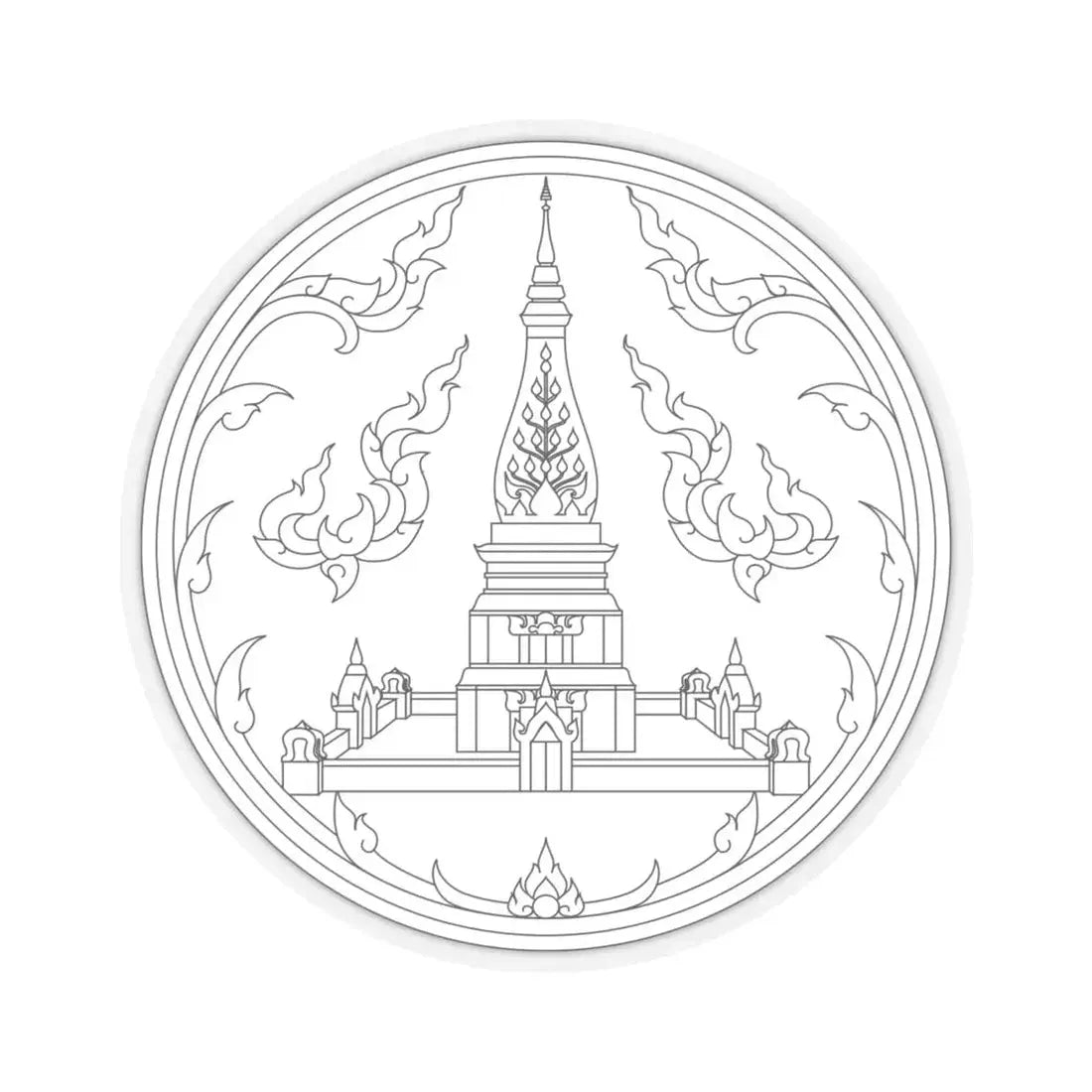 Seal of Nakhon Phanom Province (Thailand) STICKER Vinyl Kiss-Cut Decal 6 Inch Transparent - The Sticker Space