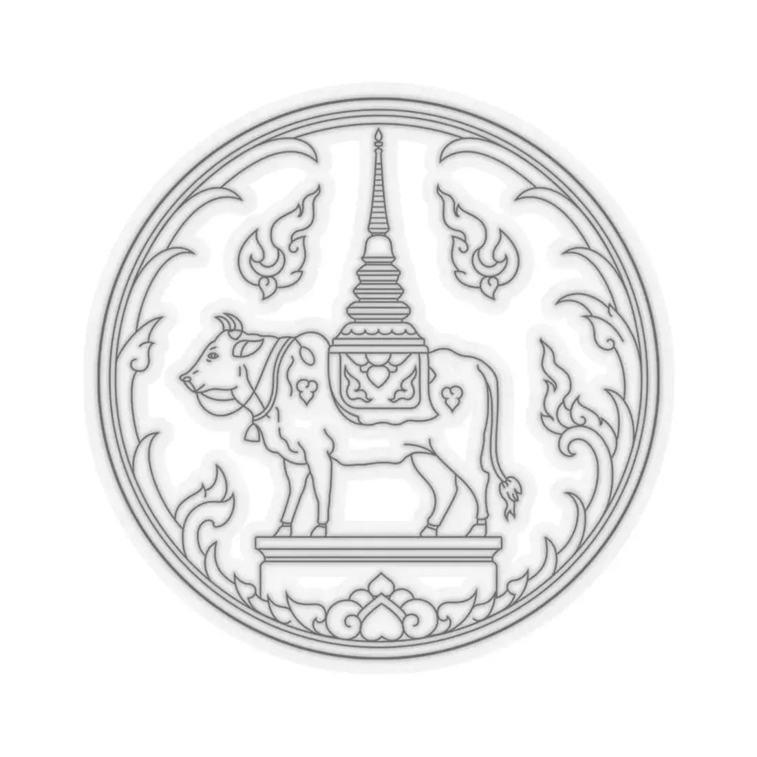 Seal of Nan province (Thailand) STICKER Vinyl Kiss-Cut Decal 4 Inch Transparent - The Sticker Space