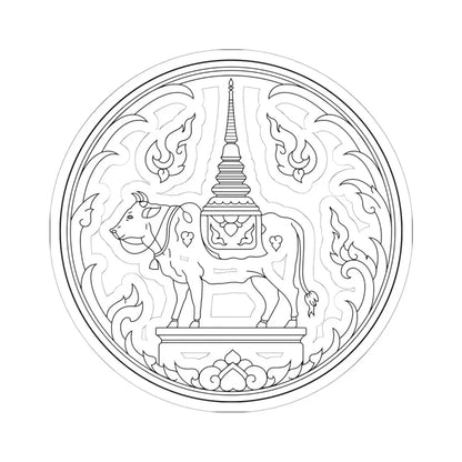 Seal of Nan province (Thailand) STICKER Vinyl Kiss-Cut Decal 6 Inch White - The Sticker Space