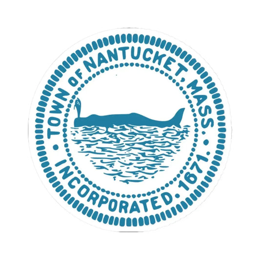Seal of Nantucket Massachusetts (United States) STICKER Vinyl Kiss-Cut Decal 2 Inch White - The Sticker Space