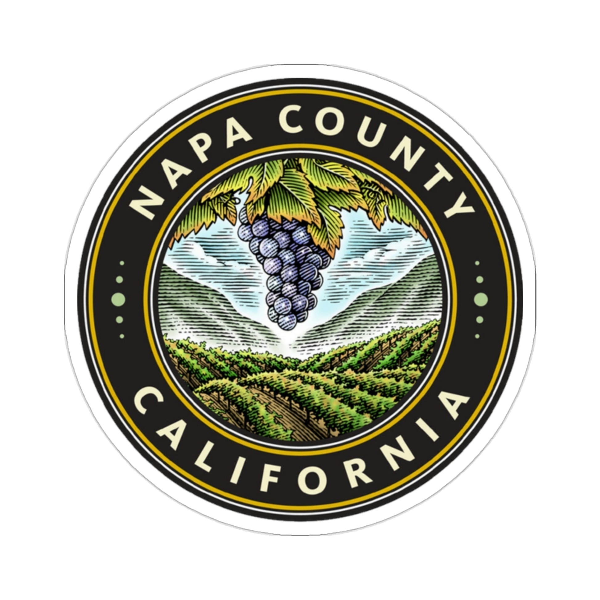 Seal of Napa County, California USA STICKER Vinyl Die-Cut Decal-2 Inch-The Sticker Space