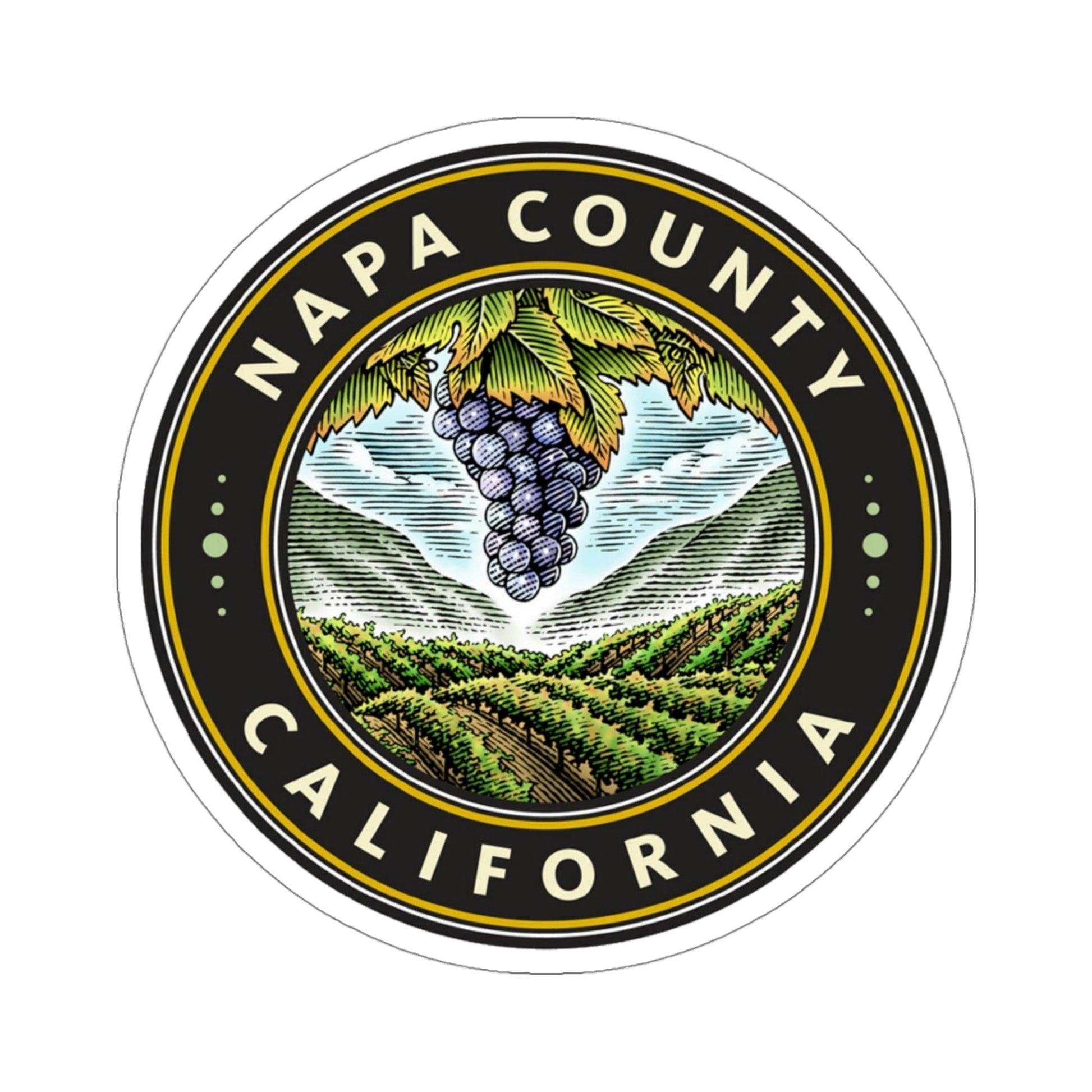 Seal of Napa County, California USA STICKER Vinyl Die-Cut Decal-4 Inch-The Sticker Space