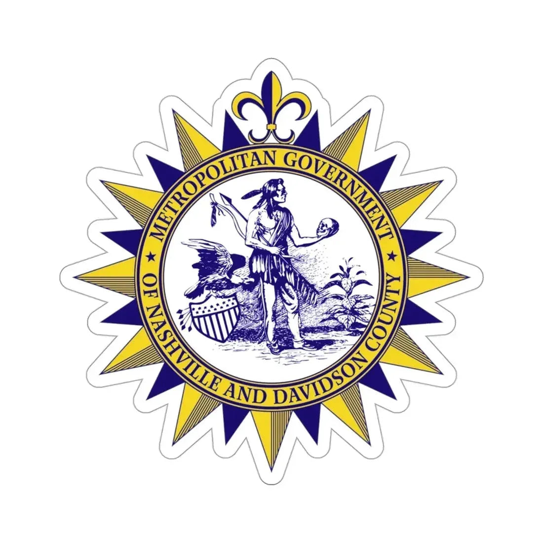 Seal of Nashville Tennessee USA STICKER Vinyl Die-Cut Decal 3 Inch - The Sticker Space