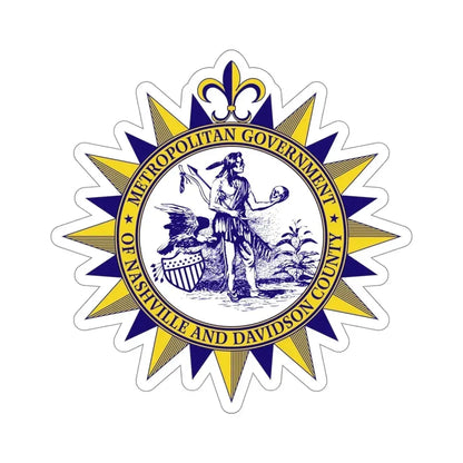 Seal of Nashville Tennessee USA STICKER Vinyl Die-Cut Decal 4 Inch - The Sticker Space