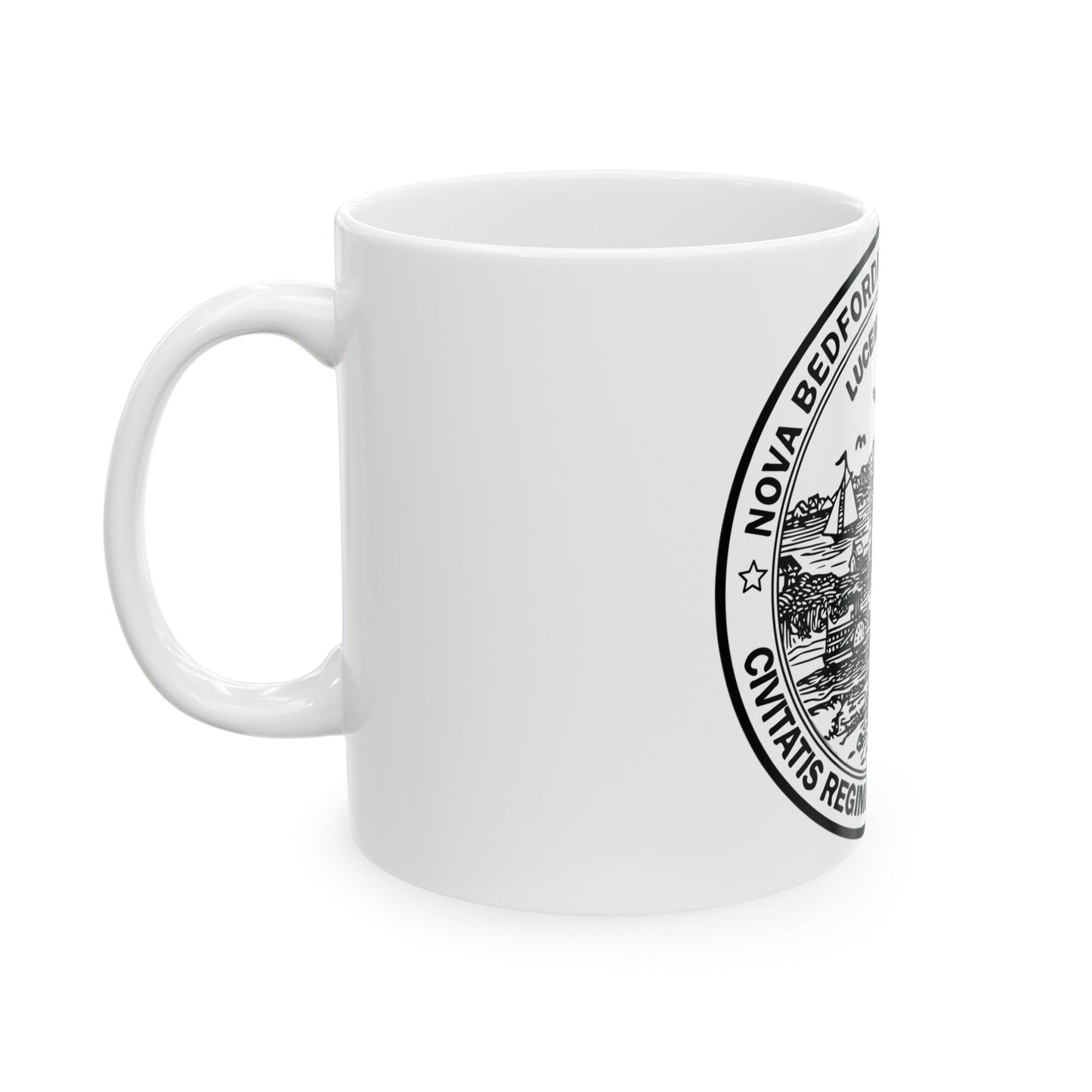 Seal of New Bedford Massachusetts - White Coffee Mug-The Sticker Space