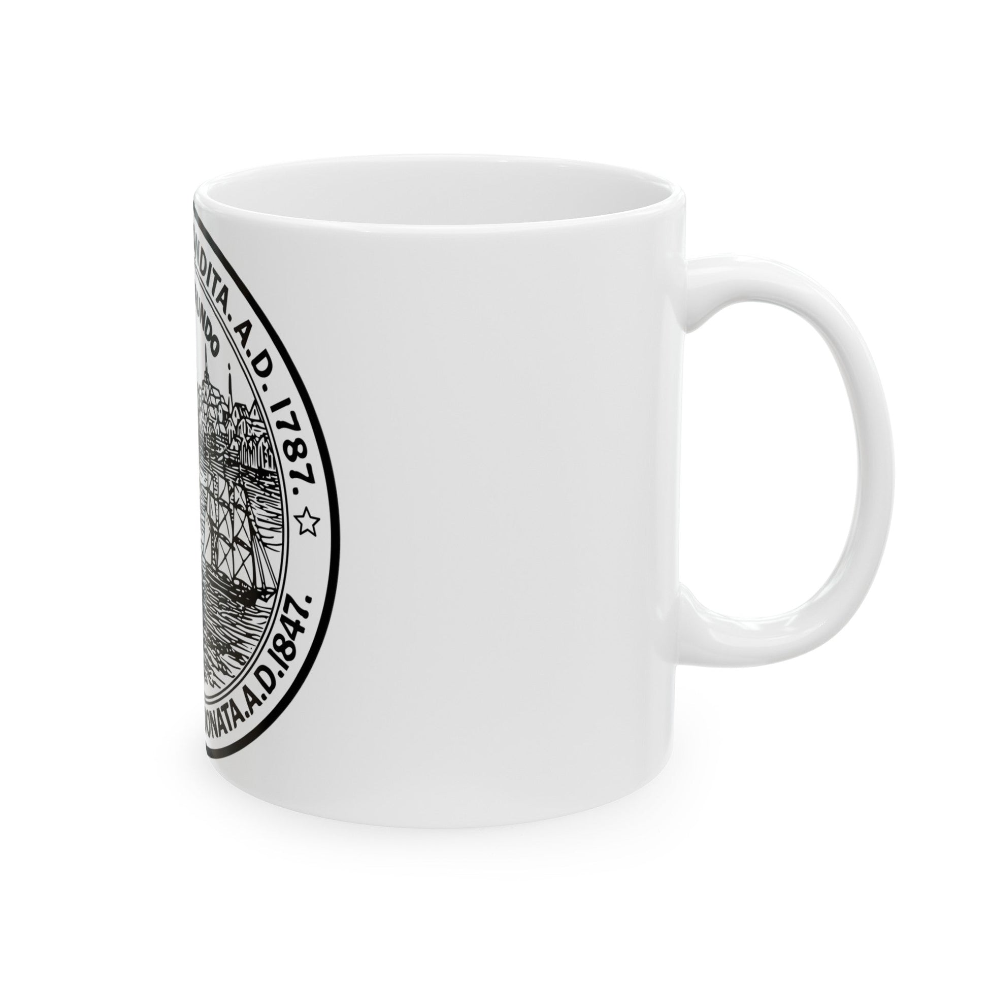 Seal of New Bedford Massachusetts - White Coffee Mug-The Sticker Space