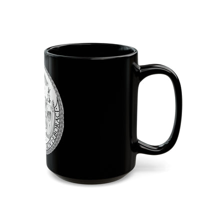 Seal of New York City BW - Black Coffee Mug-The Sticker Space