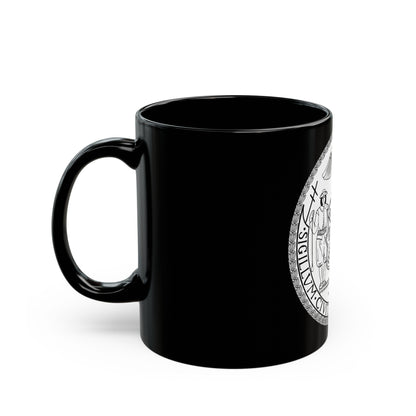 Seal of New York City BW - Black Coffee Mug-The Sticker Space