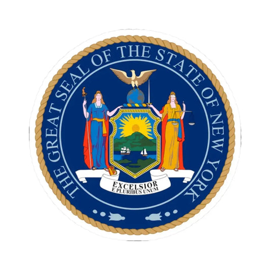 Seal of New York (United States) STICKER Vinyl Kiss-Cut Decal 2 Inch White - The Sticker Space