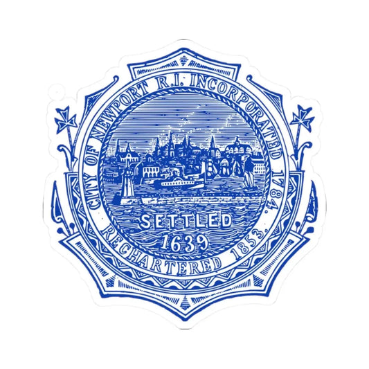 Seal of Newport Rhode Island (United States) STICKER Vinyl Kiss-Cut Decal 2 Inch White - The Sticker Space