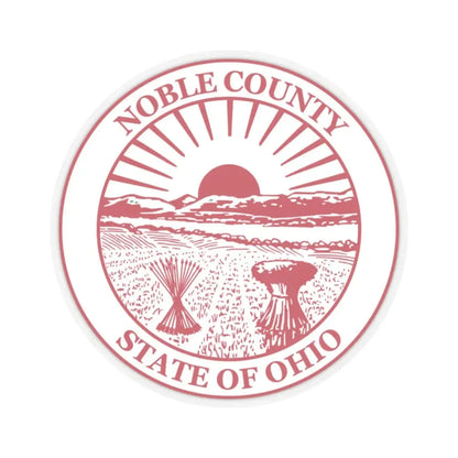 Seal of Noble County Ohio (United States) STICKER Vinyl Kiss-Cut Decal 2 Inch Transparent - The Sticker Space