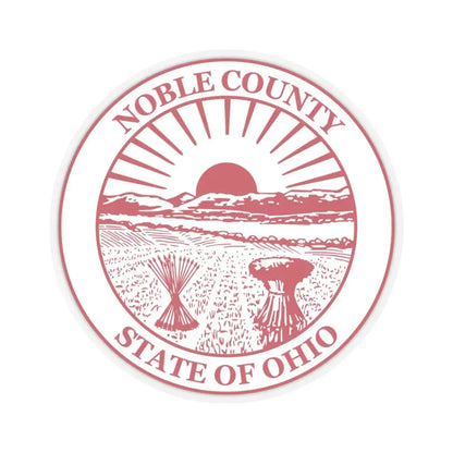 Seal of Noble County Ohio (United States) STICKER Vinyl Kiss-Cut Decal 4 Inch Transparent - The Sticker Space