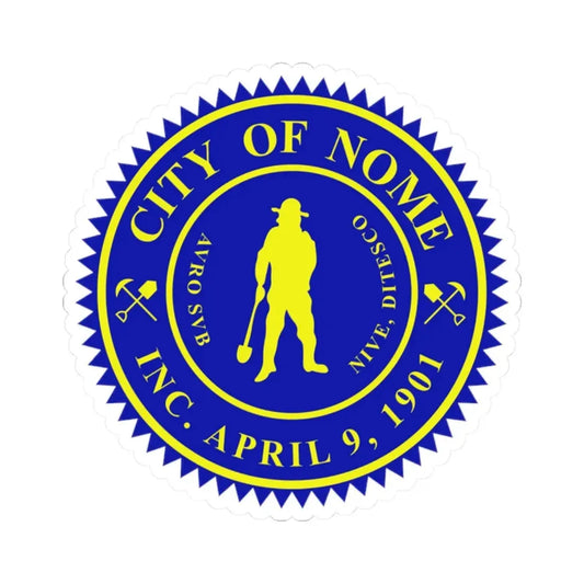 Seal of Nome Alaska (United States) STICKER Vinyl Kiss-Cut Decal 2 Inch White - The Sticker Space
