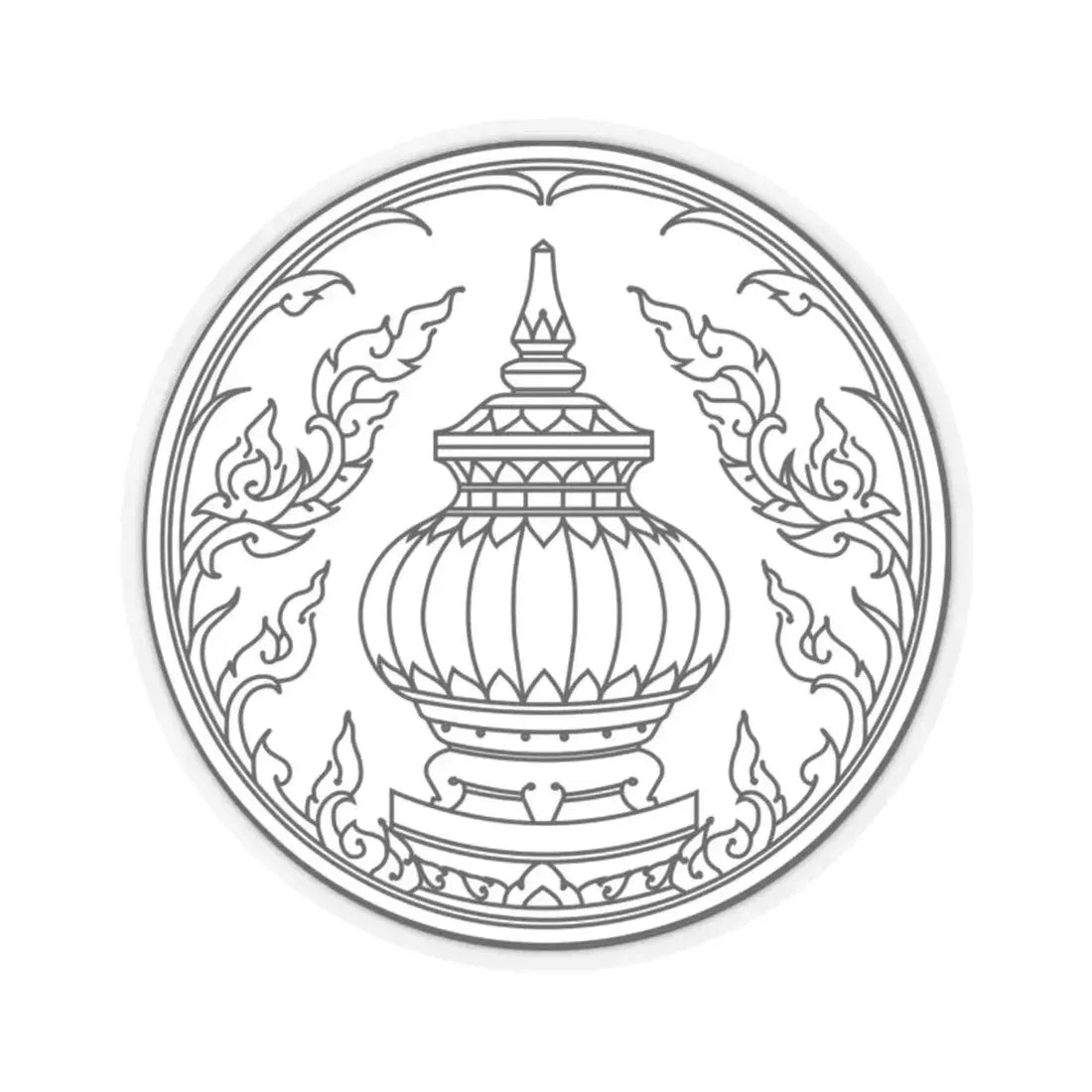 Seal of Nonthaburi (Thailand) STICKER Vinyl Kiss-Cut Decal 2 Inch Transparent - The Sticker Space