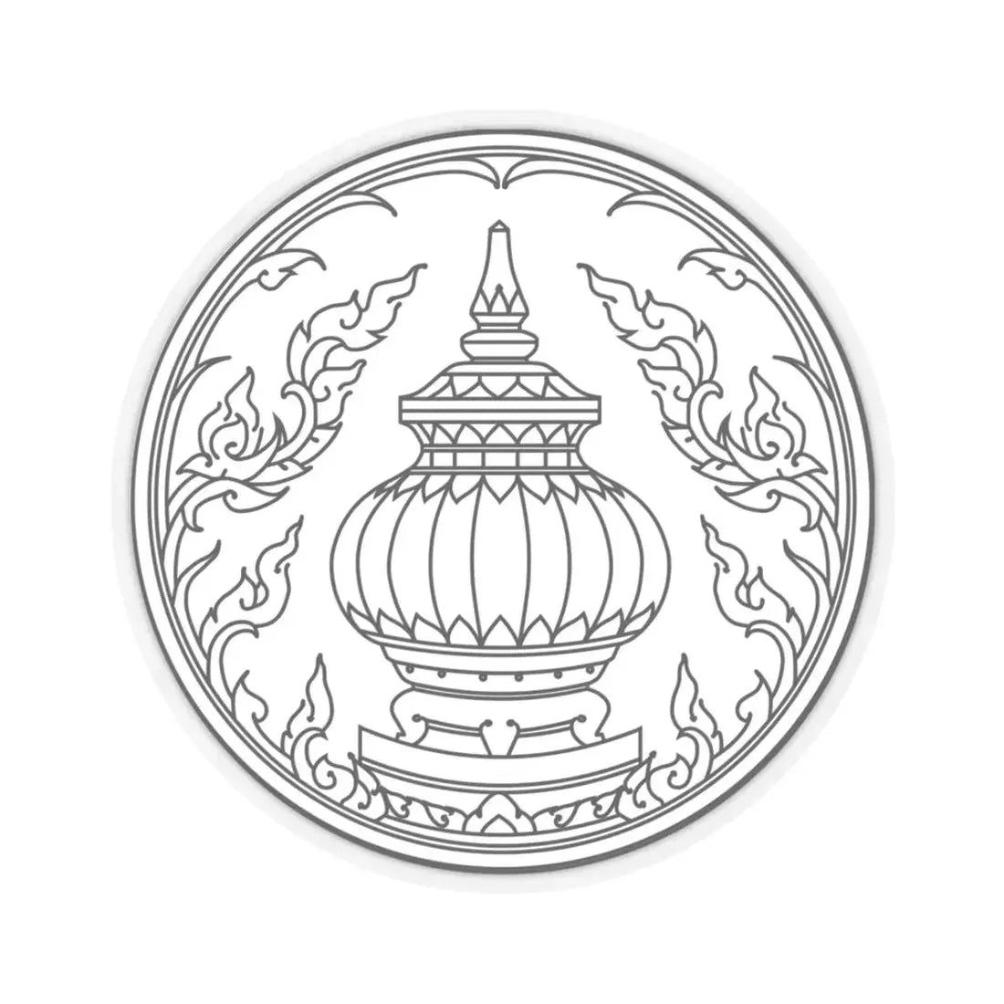 Seal of Nonthaburi (Thailand) STICKER Vinyl Kiss-Cut Decal 3 Inch Transparent - The Sticker Space