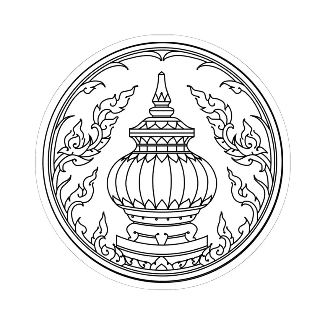 Seal of Nonthaburi (Thailand) STICKER Vinyl Kiss-Cut Decal 6 Inch White - The Sticker Space