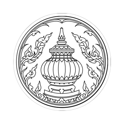 Seal of Nonthaburi (Thailand) STICKER Vinyl Kiss-Cut Decal 6 Inch White - The Sticker Space