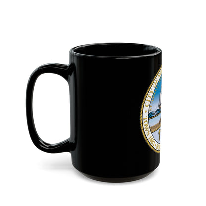 Seal of Norfolk Virginia - Black Coffee Mug-The Sticker Space