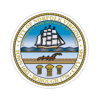 Seal of Norfolk Virginia USA STICKER Vinyl Die-Cut Decal 6 Inch - The Sticker Space