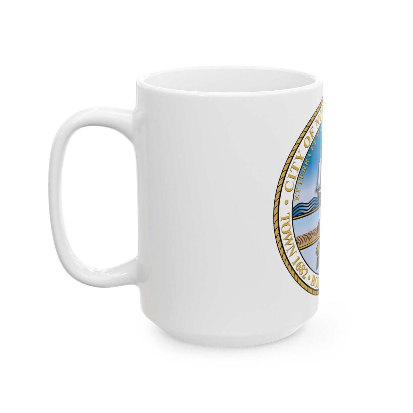 Seal of Norfolk Virginia - White Coffee Mug-The Sticker Space