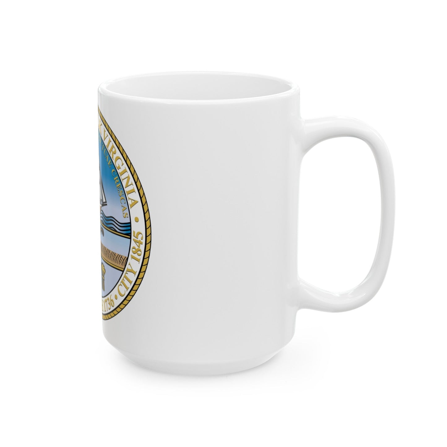 Seal of Norfolk Virginia - White Coffee Mug-The Sticker Space